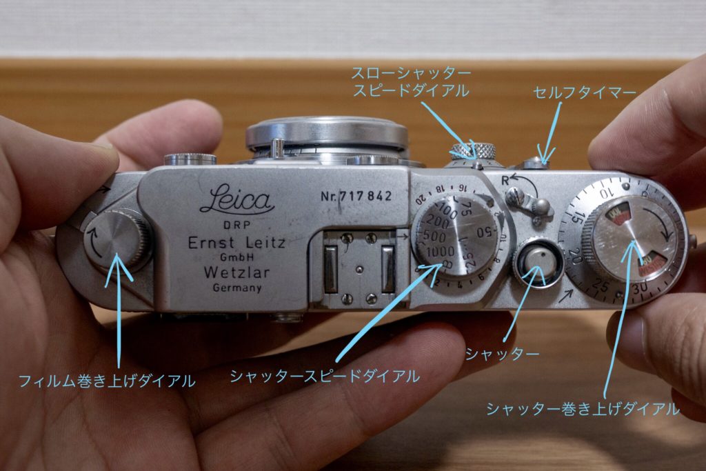 シャッターの変速確認できますLeica IIIf バルナックライカ D.R.P. Leitz Wetzlar