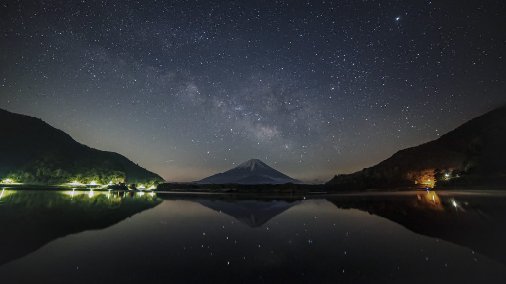 富士山と天の川